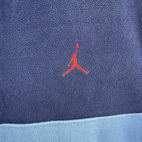 Y2K M Jordan Jumpman Long Sleeve Color Block Shirt Men’s XL RARE Blue Red Fleece - Picture 2 of 10